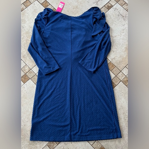 NWT Lilly Pulitzer Pheby Dress- Navy Swiss Dot - XL - Picture 3 of 3